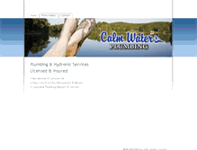 Tablet Screenshot of calmwaterplumbing.com